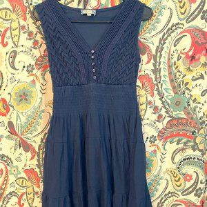 J Gee Navy Blue Pullover Sleeveless Dress Size PS